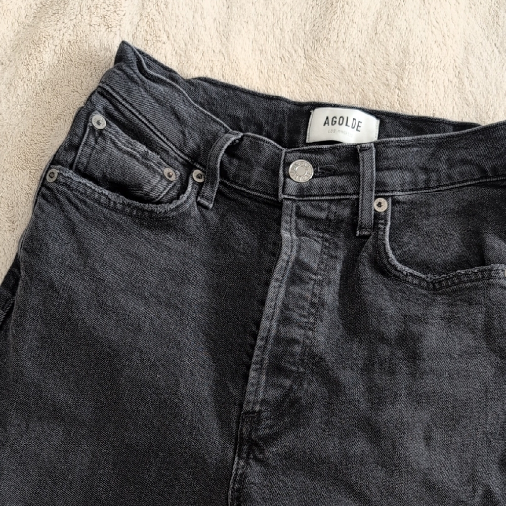 Agolde Women's Nico Black Skinny Jeans, Size 25 - Picture 2 of 10